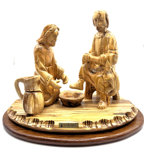 Jesus Washing His Disciples Feet Olive Wood